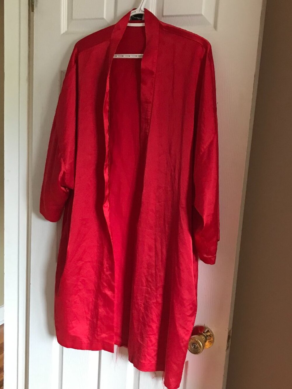 Red Satin Robe XL